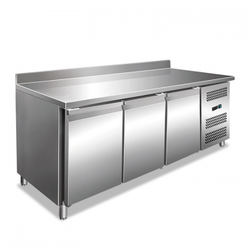 Comptoir réfrigéré 3 portes avec dosseret +2°/+8° C | 179,5 x 70 x 95 cm