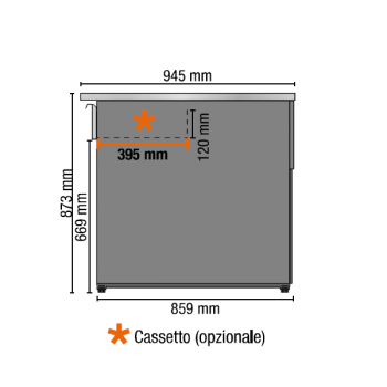 Caisse enregistreuse latérale pour comptoir réfrigéré Penelope
