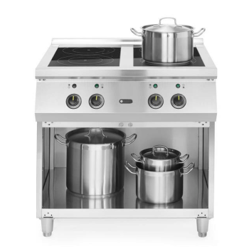 Cuisinière à induction 4 zones RH7, profondeur 70 cm, 17 kW
