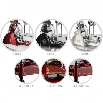 Affettatrice a volano fiorato lama 25 cm