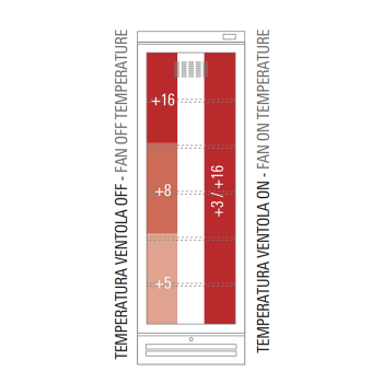 Vetrina vini per 126 bottiglie con mensole in legno I401WINE | 60 x 65 x 186 cm