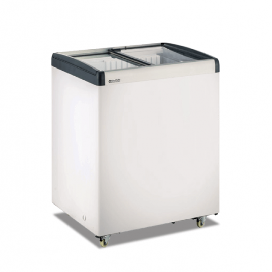 Congelatore frigo a pozzetto con porte in vetro 180 L -18° / +10° C | 83 x 65 x 90 cm
