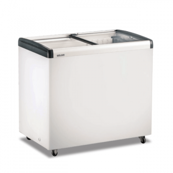 Congelatore frigo a pozzetto con porte in vetro 244 L -18° / +10° C | 103 x 65 x 90 cm