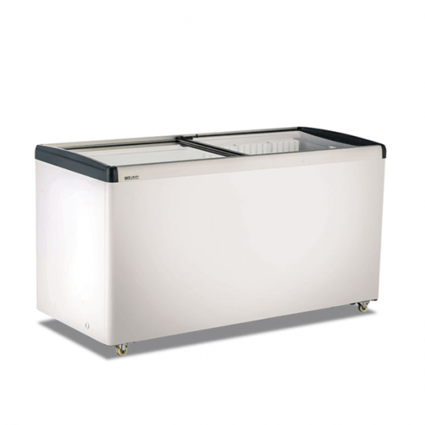 Congelatore frigo a pozzetto con porte in vetro 439 L -18° / +10° C | 163 x 65 x 90 cm