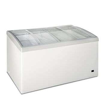 Congelatore a pozzetto con porte in vetro 375 L -22° C | 140 x 69 x 83 cm