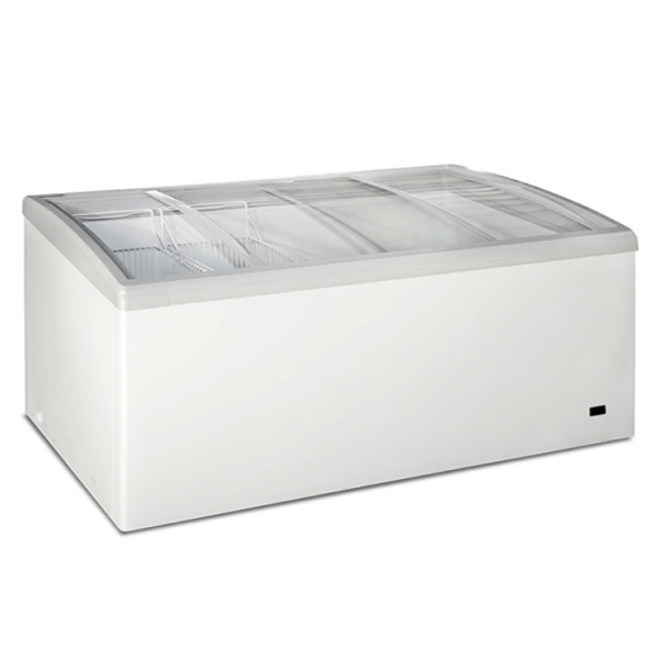 Congelatore a pozzetto con porte in vetro 450 L -22° C | 160 x 69 x 83 cm