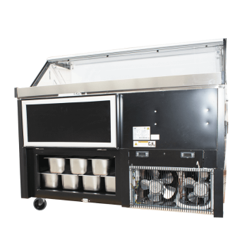 Vetrina gelato 7 gusti con riserva EVOQUE | 138 x 70 x 119 cm