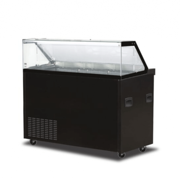 Vitrine à glaces EVOQUE 7 parfums avec réserve | 138 x 70 x 119 cm