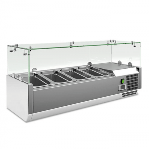 Vitrine réfrigérée pour ingrédients, longueur 100 cm