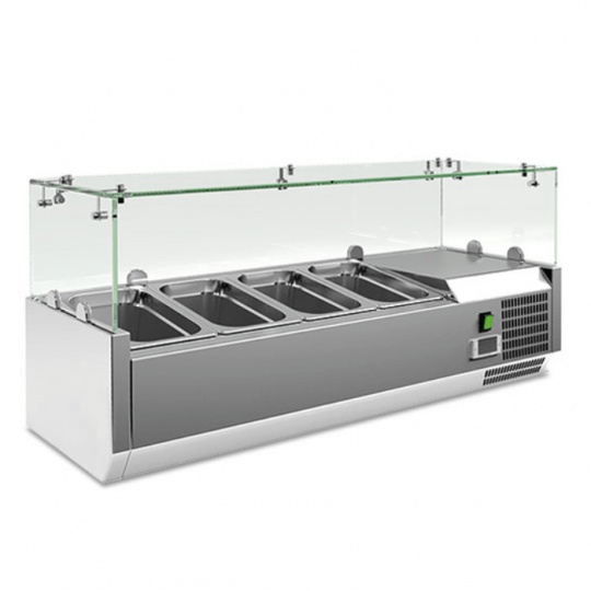 Vitrine réfrigérée pour ingrédients, longueur 100 cm