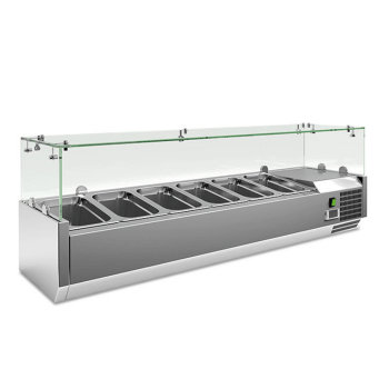 Vetrina refrigerata per ingredienti lunghezza 140 cm