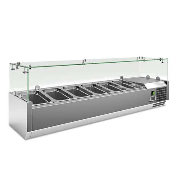 Vetrina refrigerata per ingredienti lunghezza 140 cm