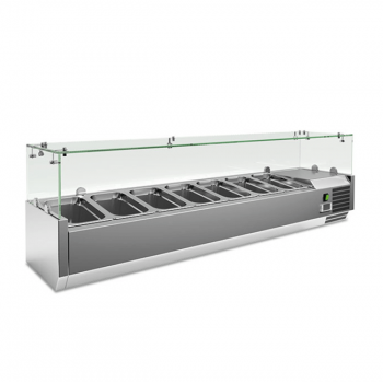 Vitrine réfrigérée pour ingrédients, longueur 150 cm