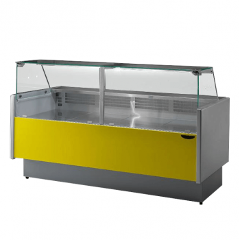 Comptoir réfrigéré alimentaire série MR avec vitre droite +2°/+5° C, profondeur 89,5 cm