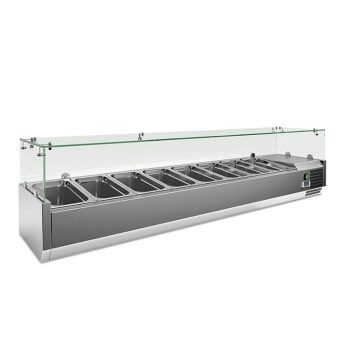Vitrine réfrigérée pour ingrédients, longueur 180 cm