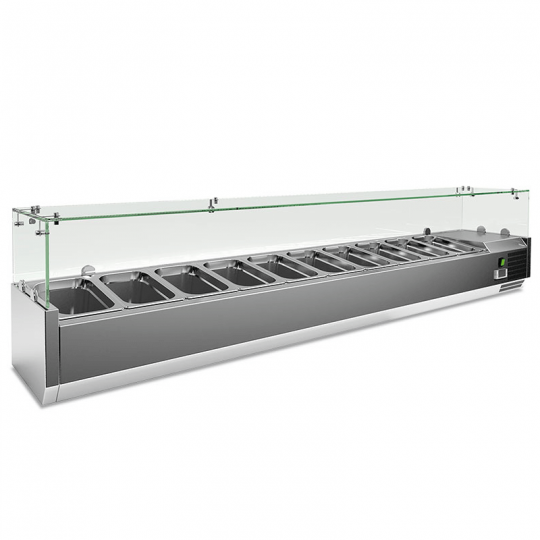 Refrigerated countertop topping unit 200 cm