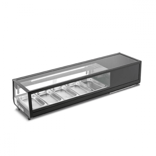 Counter-top refrigerated display case for sushi 135 cm
