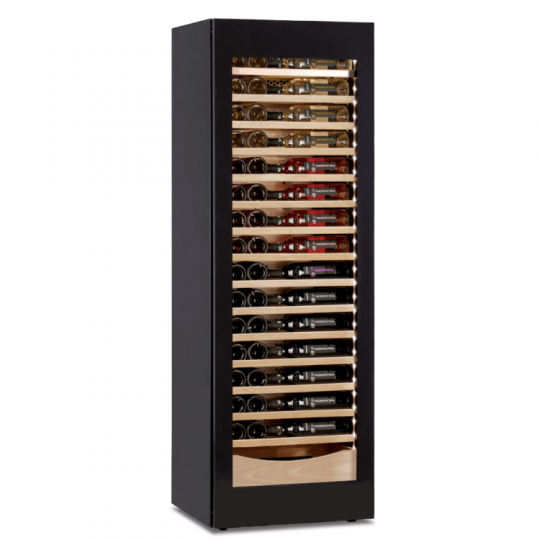 Wine cooler with wooden shelves 112 bottles |  59.5 x 55 x 180 cm