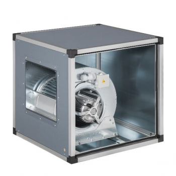 Single speed exhaust fan motor in box casing