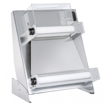 Automatic pizza dough roller with two parallel rolls 40 cm