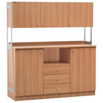 MOBILE DA SALA ALTO 2 SPORTELLI, 3 CASSETTI E 3 PENSILI - L.137 x P.48 x H.153 cm