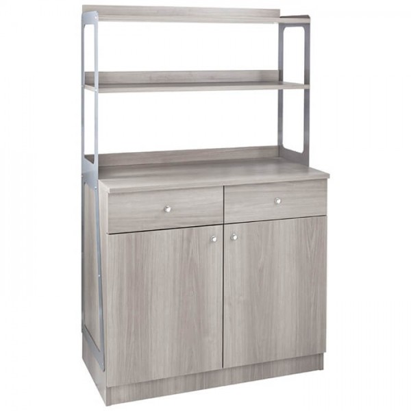 Cabinet with 2 doors, 2 drawers and 2 shelves | 90 x 48 x 155 cm