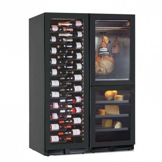 Frigovetrina per vini salumi e formaggi a 3 zone 850 L | 121 x 70 x 180,4 H cm