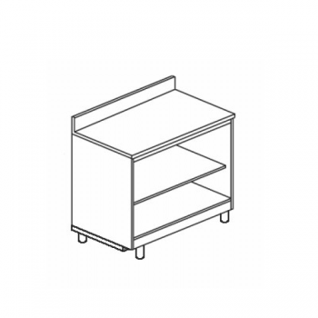 Rear bar counter with open base length 100 cm