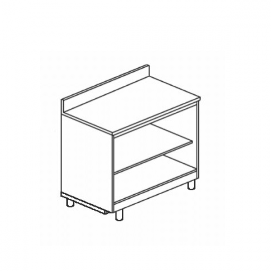 Rear bar counter with open base length 100 cm