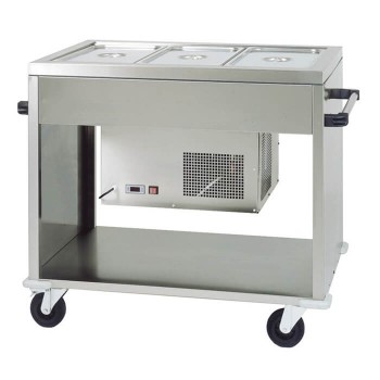 Carrello refrigerato in acciaio inox 3 teglie GN1/1