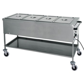 Carrello riscaldato a bagnomaria 4 teglie GN1/1