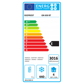 Armadio congelatore in acciaio inox GN 2/1 K650 -22°/-15° C