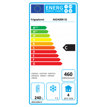 ARMOIRE RÉFRIGÉRÉE STATIQUE DIGITALE POSITIVE 0 +8° C 360LT ACIER INOXYDABLE