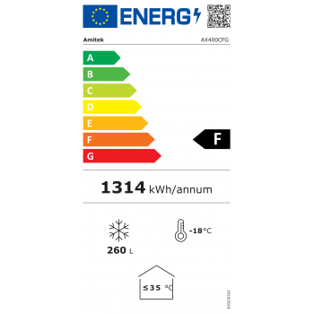 CONGELATORE FRIGO A POZZETTO -18°/+8° C PORTE IN VETRO 400 L | 126 x 70,5 x 87,5 cm