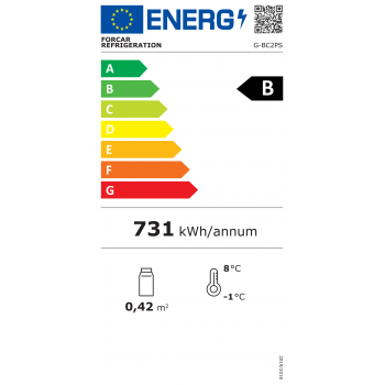 Retrobanco refrigerato con 2 porte scorrevoli 223 L | 92 x 53,5 x H.92 cm
