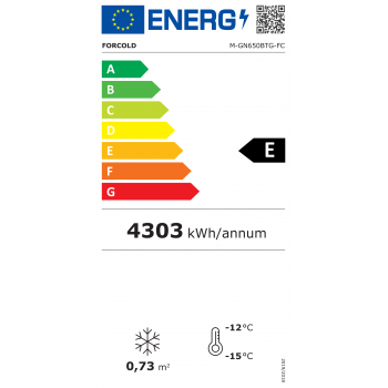 Armadio congelatore GN 2/1 con porta in vetro 650 L | 74 x 83 x 201 H cm