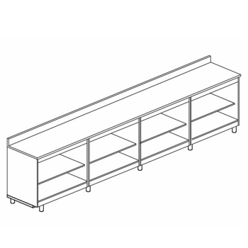 BANC DE BAR NEUTRE - L400 cm