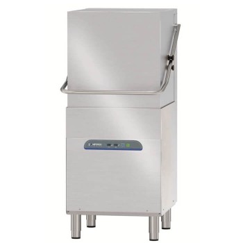 Lavastoviglie a capotta elettronica linea GREEN, cesto 50 cm, altezza utile 41,5 cm, dosatori detergente e brillantante di serie
