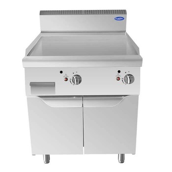 Fry top elettrico liscio doppio su vano profondità 70 cm 9.6 kW