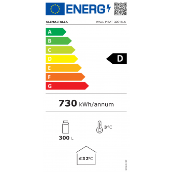 Pensile refrigerato per carne con 3 ante in vetro -2°/+10° C | 135 x 56,5 x 85 H cm