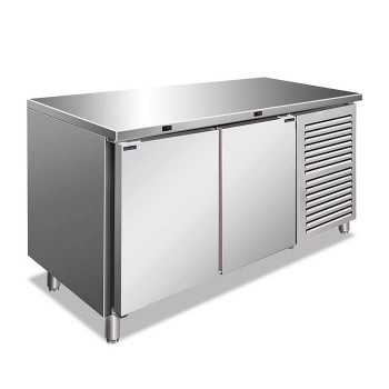 Tavolo refrigerato 2 porte a doppia temperatura -2°/+8° -20°/-10° C | 136 x 70 x 85 cm